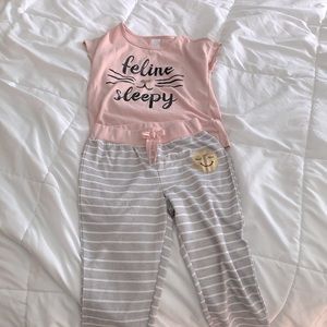 Kids pink pj set